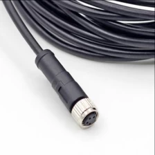 China M8 a code 3 4 5 pole female straight connector pur cable length 1 M to 10 M available manufacturer