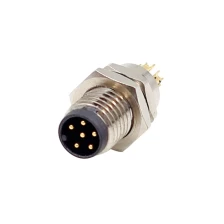 China M8 a code panel mount Connector male 6 pin m8 straight socket manufacturer