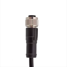 China Straight or right Angle A Coding PUR Shielded Black 2M M12 3 4 5 8 12 17 Pin Female Cable manufacturer