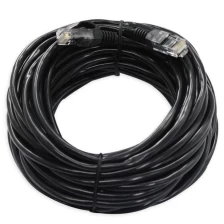China Stranded 24 AWG 26 AWG 28 AWG Black Cat 5 RJ45 cable 20 Meters cable length manufacturer