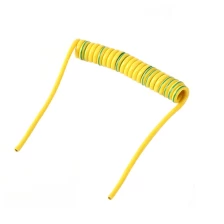 Chiny Żółty i zielony, 3-żyłowy, spiralny kabel z drutu cynowanego z miedzi z rdzeniem 26 AWG producent