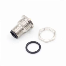 China m12 4 pin male panel mount connector socket can solder pigtail 20 CM manufacturer