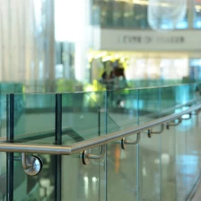 China 17.52mm transparent tempered laminated glass balustrade, 884 safety toughened laminated glass handrails, tempered laminated glass fence railing manufacturer