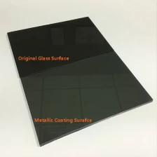 China 4mm dark grey reflective glass factory, 4mm black color hard coated glass, 4mm one way reflected glass supplier manufacturer