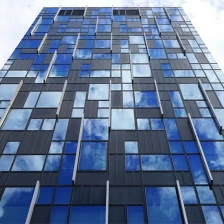 Chine Gratte-ciel d'architecture modernes façades de verre isolant réfléchissant de  et trempé  stratifié isolé verre de mur rideau fabricant
