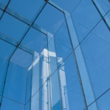 Trung Quốc Trung quốc nhà máy 15 mét thk tempered monolithic glass fin 5/8 '' kết cấu glass vây tường nhà chế tạo