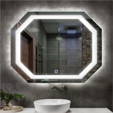 Çin Çin cam fabrika özelleştirilmiş Işıklı Arkadan Aydınlatmalı bluetooth akıllı sihirli led ışık banyo aynası fiyatları üretici firma