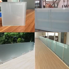 China China suppliers 44.2 55.2 opaque white frosted tempered laminated glass for balustrade manufacturer
