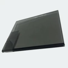 China Farbige gehärtete Glasplatte, 30 Zoll schwarzer runder laminierter gehärteter Glas-Esstisch Hersteller