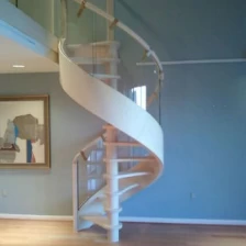 China Extremely small radius R680 6+6mm curved tempered laminated glass spiral staircase railing manufacturer