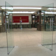 Chine Solution complète de porte d'entrée en verre sans cadre, porte de bureau, porte battante en verre avec ressort de sol fabricant
