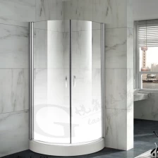 Chine Douche de salle de bains design spécial dégradé de givre couleur laiteuse 12mm bas fer tremper verre extra clair sécurité douche verre 1/2 "porte en verre trempé couleur fabricant
