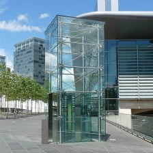 中国 正方形と円形のエレベーターは、ガラス、平らで湾曲した安全な強化されたガラスのリフトサプライヤーを中国で持ち上げる メーカー