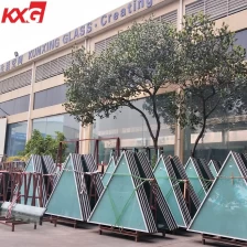 China Triangular 6mm + 12A + 6mm percetakan sutera jernih berganda panel kaca bertebat tempered untuk tingkap komersial dan dinding tirai pengilang