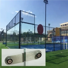 China 10mm 12mm tempered glass padel court, 13.52mm laminated glass padel court, stainless steel connecting parts for padel tennis court manufacturer