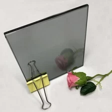 China 11.52mm Euro grey heat reflective laminated glass manufacturer,5+5mm+1.52 pvb tempered reflective glass sheets, colored reflective laminated glass in China factory. manufacturer