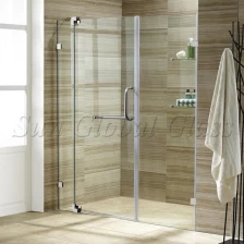 Chiny 10mm jasne drzwi prysznicowe szkło hartowane, drzwi prysznicowe szklane hartowane przezroczyste 10mm, 10mm hartowane szkło łazienka szkła producent