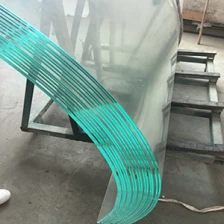 China 10mm transparent curved tempered glass supplier, heat soak tempered glass panel, heat soak curved glass manufacturer