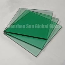 Chiny 11,52 mm l ig ht zielone hartowane szkło laminowane, 55,4 F zielone ESG  VSG, 5 mm + 1,52 warstwa pośrednia + 5 mm zieleń francuska do szkła laminowanego u producent