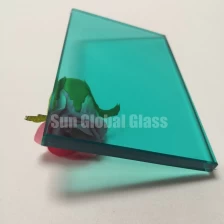 China 11.52mm thick Blue green tempered laminated glass,55.4 blue green laminated glass,5mm+5mm blue green esg vsg manufacturer