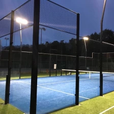 Trung Quốc Tường kính cường lực trong suốt 12mm cho hàng rào sân tennis, kính cường lực trong suốt 12mm cho sân tennis ngoài trời, kính esg dày 1/2 inch cho sân tennis nhà chế tạo