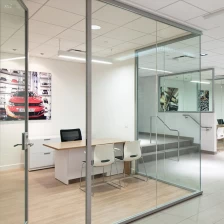 Chiny 12mm Clear Hartred Glass Partition Wall, Hartened Szkło Aluminium U Dividers Roome Channel, Aluminiowe Systemy partycji biurowych producent