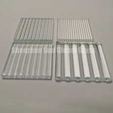 China 12 mm fl u-gehärtetes Glas, 1/2 Zoll eisenarmes fl u-getöntes u-Glas, 12 mm fl u ted schmales Schilf-Sicherheitsglas für die Innenausstattung Hersteller
