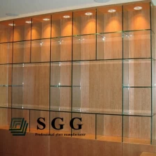 الصين 12mm safety toughened glass shelves, 12mm rectangle glass shelves , 12mm clear tempered glass shelves panel الصانع