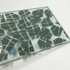 China 13.52mm silk screen laminated glass,6mm+1.52mm pvb+6mm silk screen laminated glass,664 silk screen printing laminated glass manufacturer