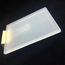 China 13.52mm translucent frosted laminated glass supplier,6mm+1.52+6mm ultra white frosted laminated glass panel. manufacturer