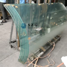 China 13.52mm ultra clear curved tempered laminated glass, 1/2 inch extra clear bent toughened laminated glass, 6mm+1.52PVB+6mm low iron curved laminated glass manufacturer