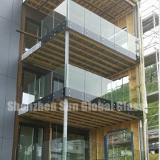 China 21.52mm silk screen printed tempered laminated glass balustrade, 1010.4 printed toughened laminated glass railing, 10+1.52+10 ESG VSG ceramic frit glass balustrade manufacturer