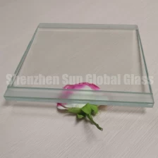 China 21.52mm ultra clear tempered laminated glass with stepped edge, 10+1.52 PVB+10 low iron tempered laminated glass price, stepped edge 1010.4 extra clear ESG VSG manufacturer