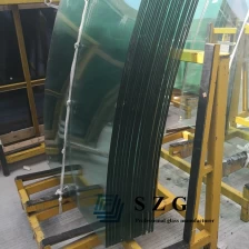 China 25.52mm curved toughened laminated glass,12124 bent laminated glass,12mm tempered +1.52mm pvb+12mm tempered laminated glass manufacturer
