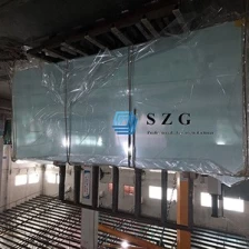 China 25.52mm thick extra clear tempered laminated with digital printed gradient glass panel, 12+12mm+1.52mm SGP tempered laminated glass. manufacturer