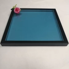 China 28mm ford blue low E double glazed glass, 8mm blue tempered glass+12A+8mm Low E tempered insulating glass, 28mm ESG double glass unit manufacturer