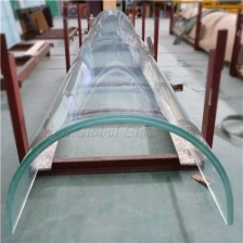 China 33.04mm curved ultra clear laminated glass, 10.10.10.4 low iron bent tempered laminated glass, 10+10+10 super white curved tempered laminated glass manufacturer
