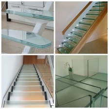 China 42mm anti-slip glass flooring & staircase, 121515 PVB/EVA laminated tempered glass flooring, 42mm anti-slip glass floor manufacturer