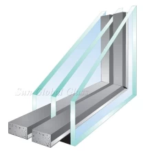 China 44MM Triple Insulating Units, Triple Glazing Glass (10mm Double Low E coating Tempered Glass+12A+10mm Ultra Clear Tempered Glass+12A+10mm Ultra Clear Tempered Glass) manufacturer