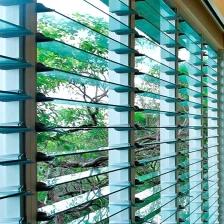 China 4mm 5mm 6mm tempered glass louvers window, aluminium frame and glass blinds window, vertical glass louvers shutters windows manufacturer