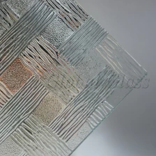 China 4mm Woven clear patterned glass manufacturer in China, 4mm Woven clear glass sheet, 4mm Woven clear figured glass best price manufacturer