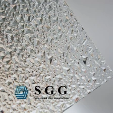 porcelana 4mm de diamante claro patrón de vidrio, diamante de 4 mm figuraba la panel de vidrio, claro patrón de vidrio decorativo fabricante