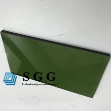 porcelana 4 mm de vidrio reflectante verde oscuro, 4 mm de vidrio reflectante verde profundo, 4 mm de vidrio verde oscuro recubierto fabricante
