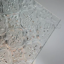 China 4mm Flora klares Ornamentglas Panel, hochwertige 4mm Flora klare Glasscheibe, 4mm Flora klar dachte Glashersteller Hersteller
