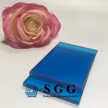 China 5mm+5mm dark blue PVB laminated glass,551 dark blue PVB laminated glass,deep blue pvb laminated glass manufacturer