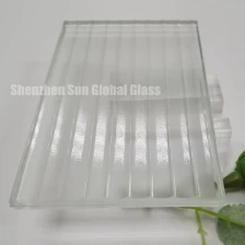 China 5mm+5mm thick ribbed frosted lamination Glass,55.4 fluted laminated glass,11.52mm laminated reeded glass manufacturer