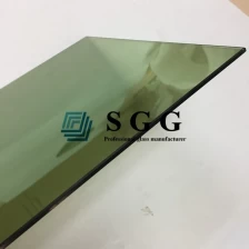 Chine 5mm dark green reflective tempered glass, 5mm green reflective coating toughened glass, 5mm dark green reflective solar control tempered glass fabricant