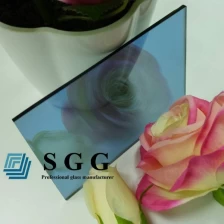 中国 5mm ライトブルー反射ガラス、5mm ライトブルーコーティングガラス工場、5mm の青色反射フロートガラスパネル メーカー