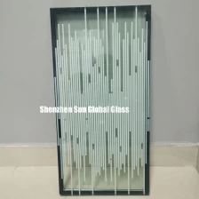 China 5mm stripe printed glass+9A+11.52mm laminated tempered insulated glass,25.52mm white stripe toughened laminated insulated glass,printed insulated glass for partition wall manufacturer