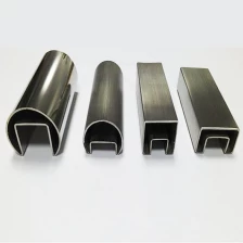 China 6-22mm tempered and laminated glass railing top handrail, glass balustrade stainless steel top rail, aluminum tube for glass railing handrail manufacturer